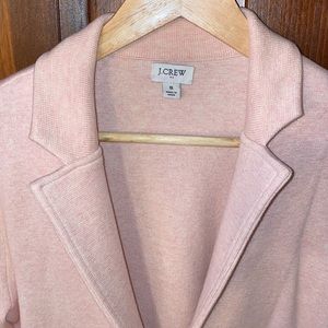 J. Crew 100% Cotton Pink Sweater Blazer